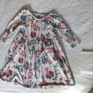 Tea Collection girls' long sleeve dress with floral motif